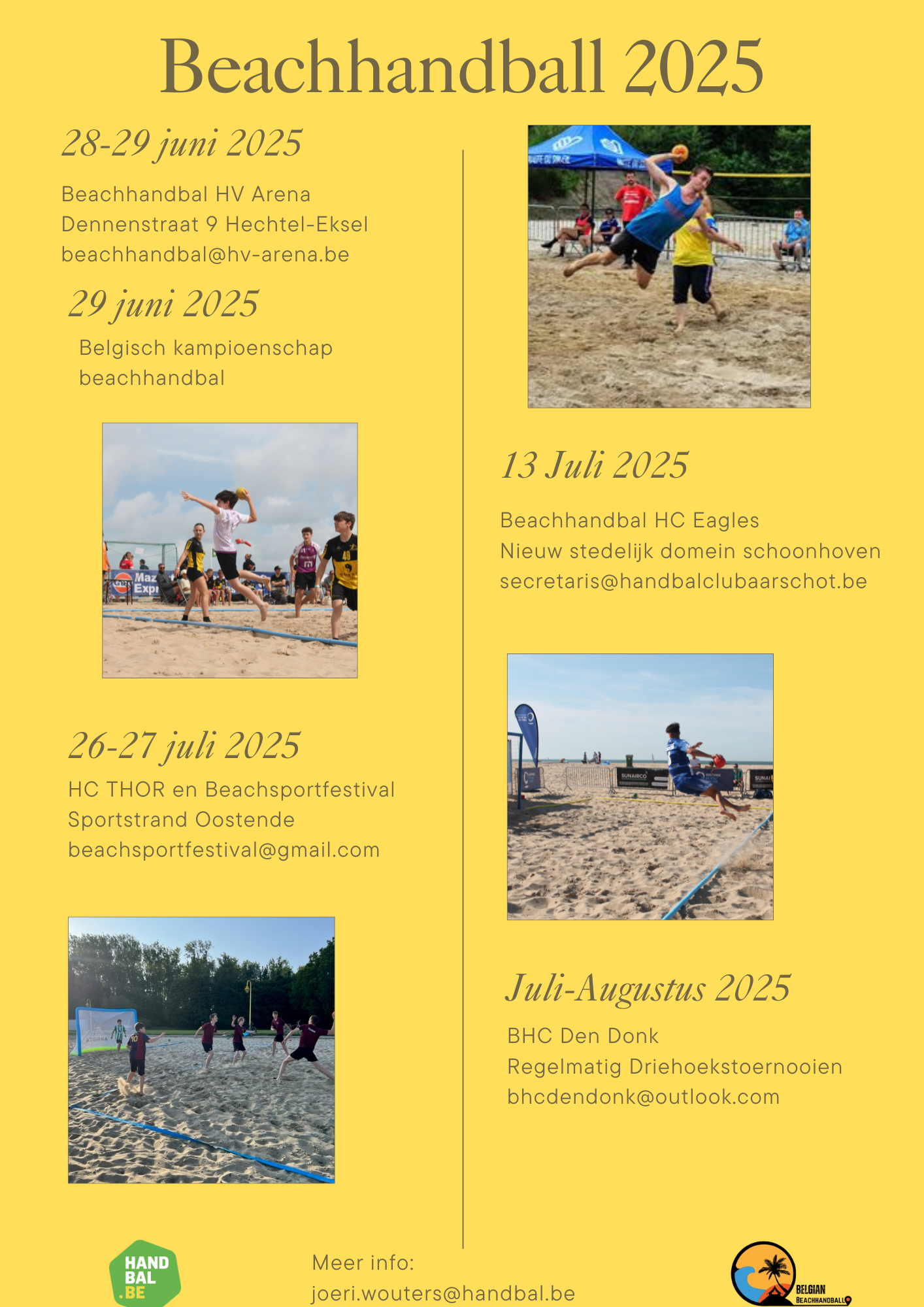 Flyer beach kalender 2025